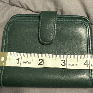 Coach green photo wallet